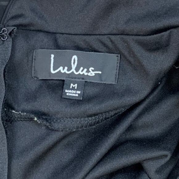 Lulu's Womens Medium Deep V Floral Flowy Cinched Waist Fit and Flare Dress - Picture 5 of 5